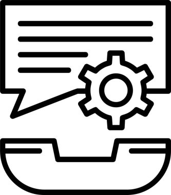 Teknik Destek simgesi, vektör basit illüstrasyon