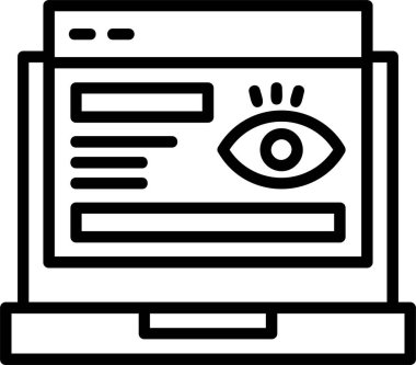 Sayfa Ziyaretçileri simgesi, vektör basit illüstrasyon