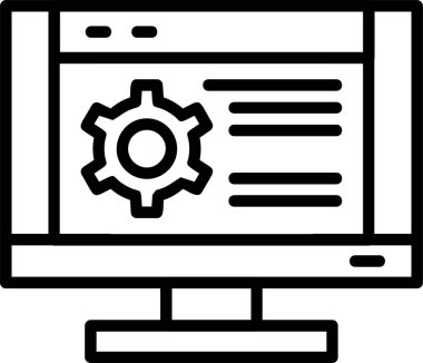 Web optimizasyon simgesi, vektör basit illüstrasyon