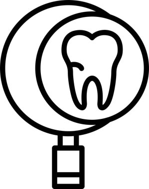 Diş Denetim simgesi, vektör basit illüstrasyon
