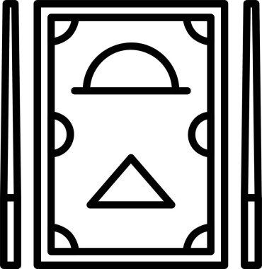 Bilardo oyunu simgesi, vektör basit illüstrasyon