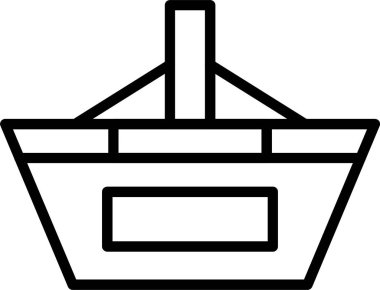 Cart simgesi, vektör basit illüstrasyon