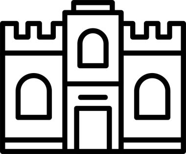 Kale simgesi, vektör basit illüstrasyon