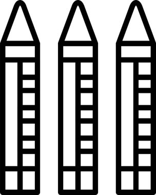 Pastel boya simgesi, vektör basit illüstrasyon