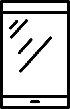 Cep telefonu simgesi, vektör basit illüstrasyon