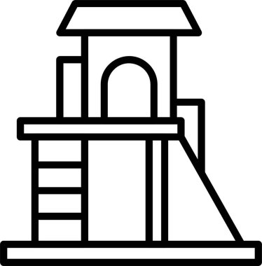 Oyun alanı simgesi, vektör basit illüstrasyon