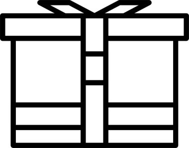 Sürpriz Kutu simgesi, vektör basit illüstrasyon