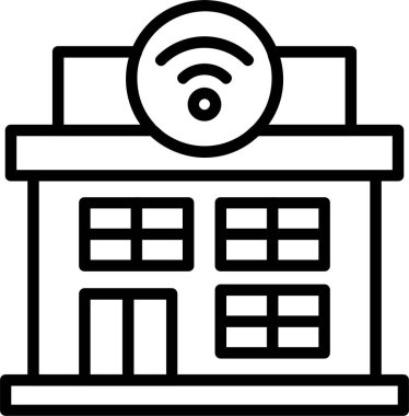 Kafe Wifi simgesi, vektör illüstrasyonu