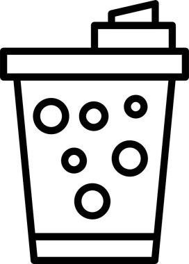 Yumuşak içecek simgesi, vektör basit illüstrasyon