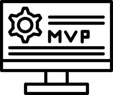 MVP simgesi, vektör basit illüstrasyon