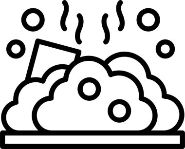 Atık doldurma simgesi, vektör basit illüstrasyon