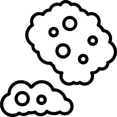 Duman simgesi, vektör basit illüstrasyon