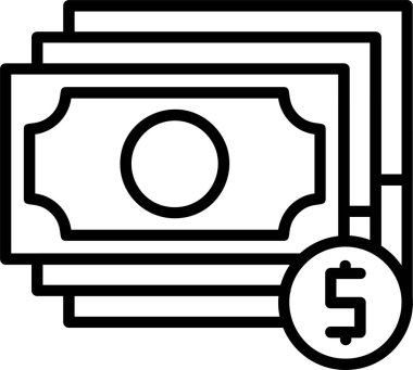 Para simgesi, vektör basit illüstrasyon