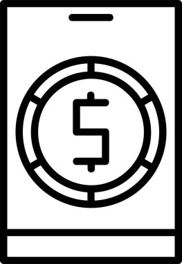 Akıllı telefon simgesi, vektör basit illüstrasyon