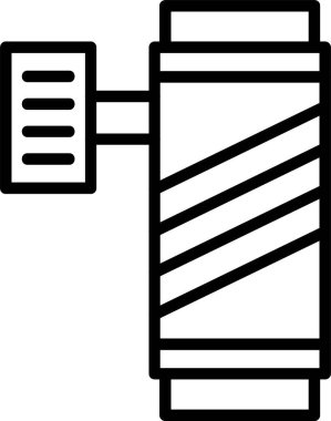 Berber dükkanı kutup simgesi, vektör basit illüstrasyon