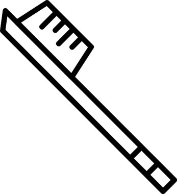 Diş fırçası simgesi, vektör basit illüstrasyon