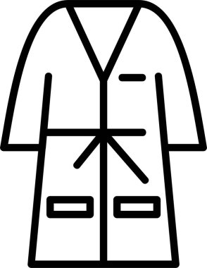 Bornoz simgesi, vektör basit illüstrasyon