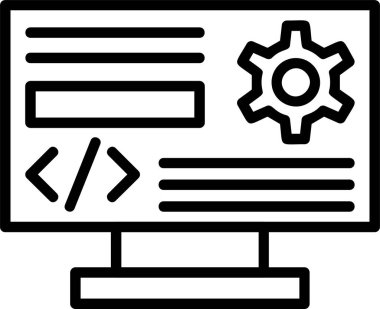 Yazılım simgesi, vektör basit illüstrasyon