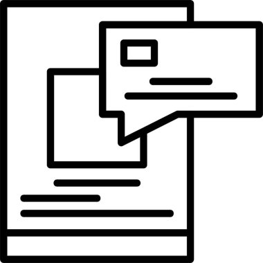 Sosyal Ortam simgesi, vektör basit illüstrasyon