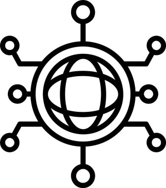 Dijitalleştirme simgesi, vektör basit illüstrasyon