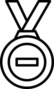 Madalya simgesi, vektör basit illüstrasyon