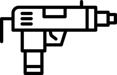 Silah simgesi, vektör basit illüstrasyon