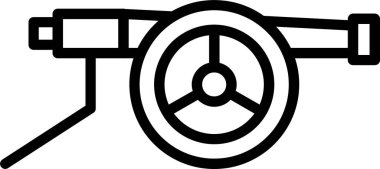 Topçu simgesi, vektör basit illüstrasyon