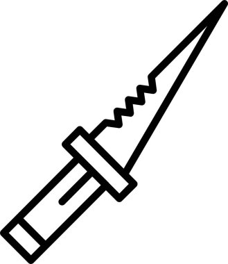 Bıçak simgesi, vektör basit illüstrasyon