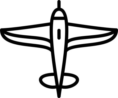 Düzlem simgesi, vektör basit illüstrasyon