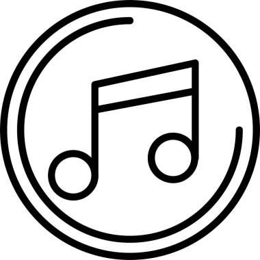 müzik web simgesi, vektör çizim
