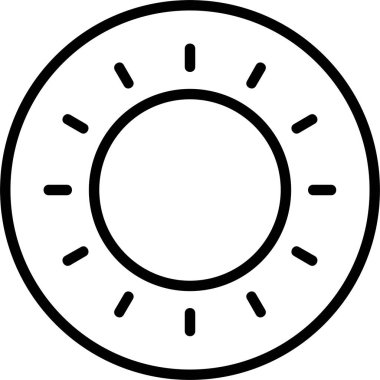 Güneş simgesi, vektör basit çizim