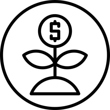 Büyüme simgesi, vektör basit illüstrasyon