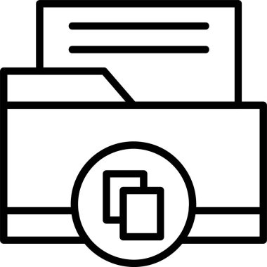 Simgeyi kopyala, vektör illüstrasyonu