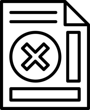 Dosya simgesi, vektör illüstrasyonunu sil