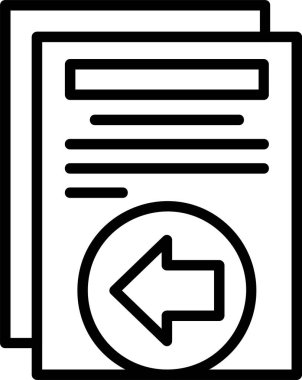 Geri al simgesi, vektör basit illüstrasyon