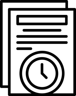 Geçmiş simgesi, vektör basit illüstrasyon