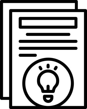 Fikir simgesi, vektör basit illüstrasyon