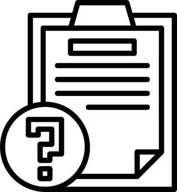 Soru işareti simgesi. Web simgesi basit illüstrasyon