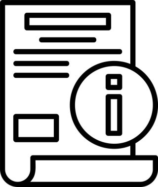 Bilgi. Web simgesi basit illüstrasyon