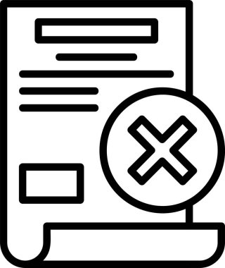 Dosya simgesi, vektör illüstrasyonunu sil