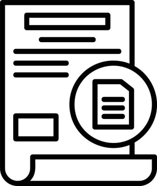 belge web simgesi, vektör illüstrasyonu