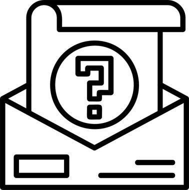 Soru işareti simgesi. Web simgesi basit illüstrasyon