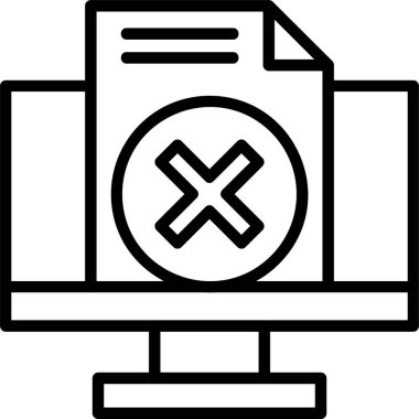 Dosya simgesi, vektör illüstrasyonunu sil