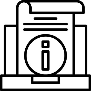 Bilgi. Web simgesi basit illüstrasyon