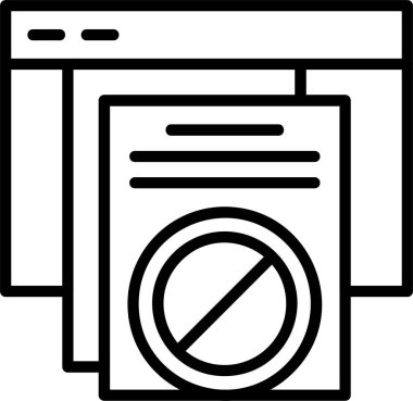 Yasak simge, vektör basit illüstrasyon