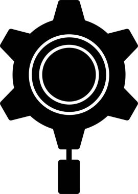 Beyaz arkaplanda Araştırma Süreci simgesi, vektör illüstrasyonu