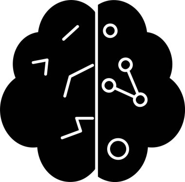 Beyaz arkaplanda Nöral Mühendislik simgesi, vektör illüstrasyonu