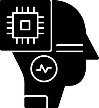 Beyaz arkaplanda makine algı simgesi, vektör illüstrasyonu