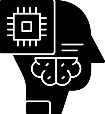 Beyaz arkaplanda akıllı veri simgesi, vektör illüstrasyonu