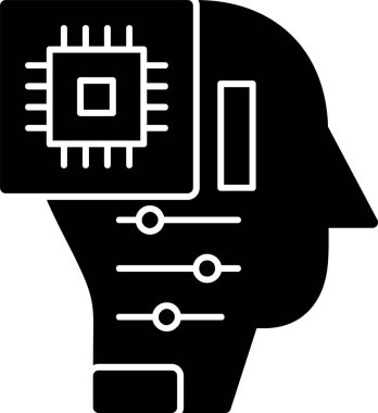 Beyaz arkaplanda Akıllı Kontrol simgesi, vektör illüstrasyonu